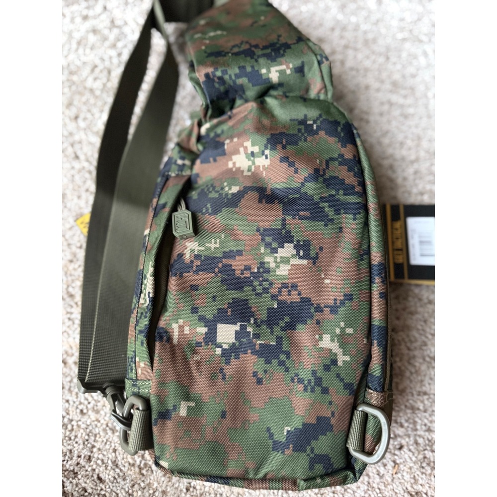 NWT Highland Tactical Sling Bag MOLLE Webbing Green Digital Camo Shoulder‎ Pack - Picture 5 of 11